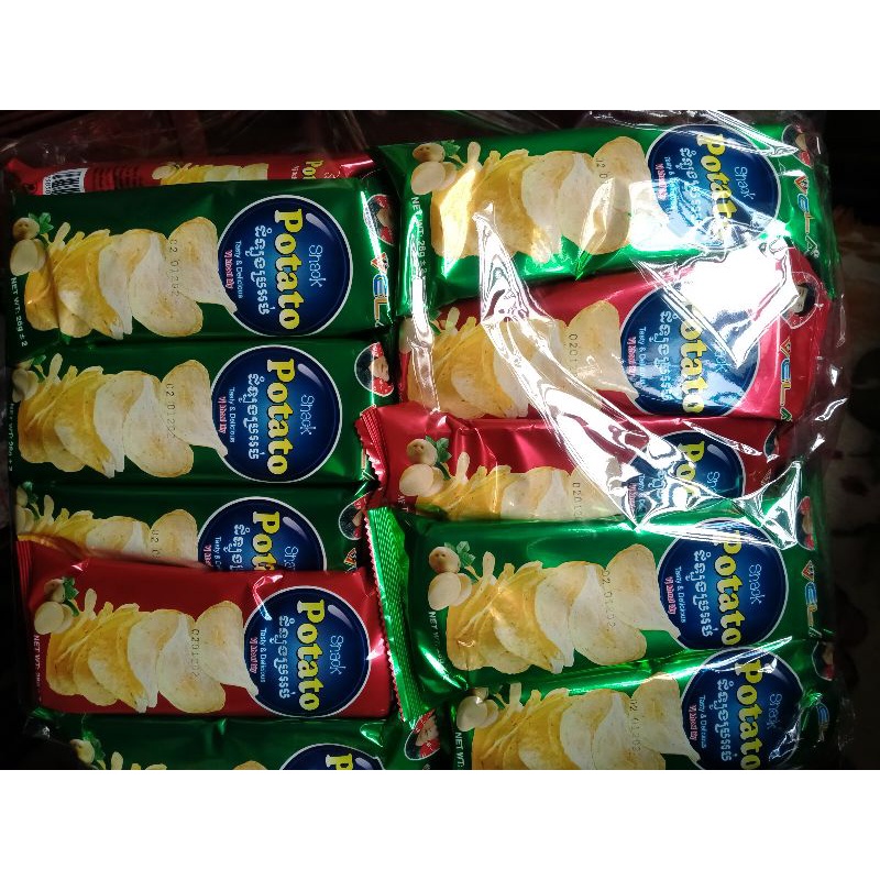 20 gói snack khoai tây Potato 25 gam thơm ngon giòn tan hấp dẫn