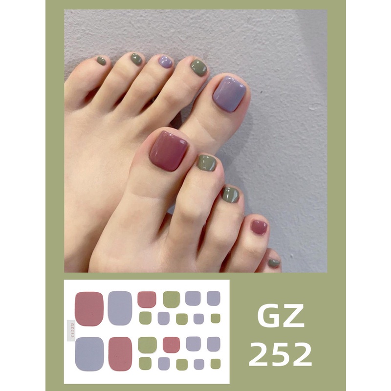 Set 14 nhãn dán sticker trang trí móng chân với nhiều hoạ tiết tùy chọn GZ242-GZ281 JOJO dán móng dễ thương phong cách