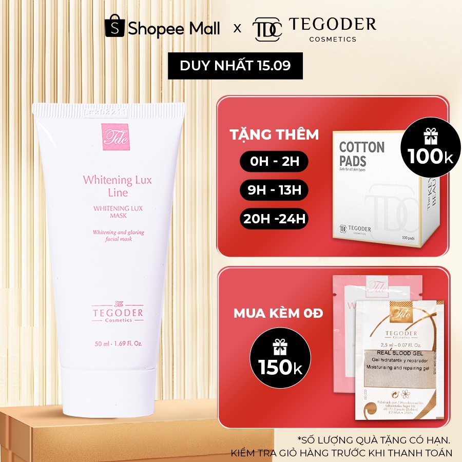 Mặt nạ dưỡng chất làm trắng thanh lọc da G-White Tegoder Whitening lux mask 50 ml mã 1098