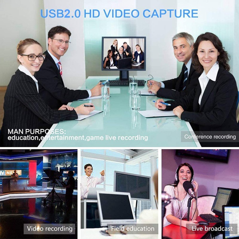 USB 2.0 HDMI Game Capture Card 1080P Wideo for Live Broadcasts Video