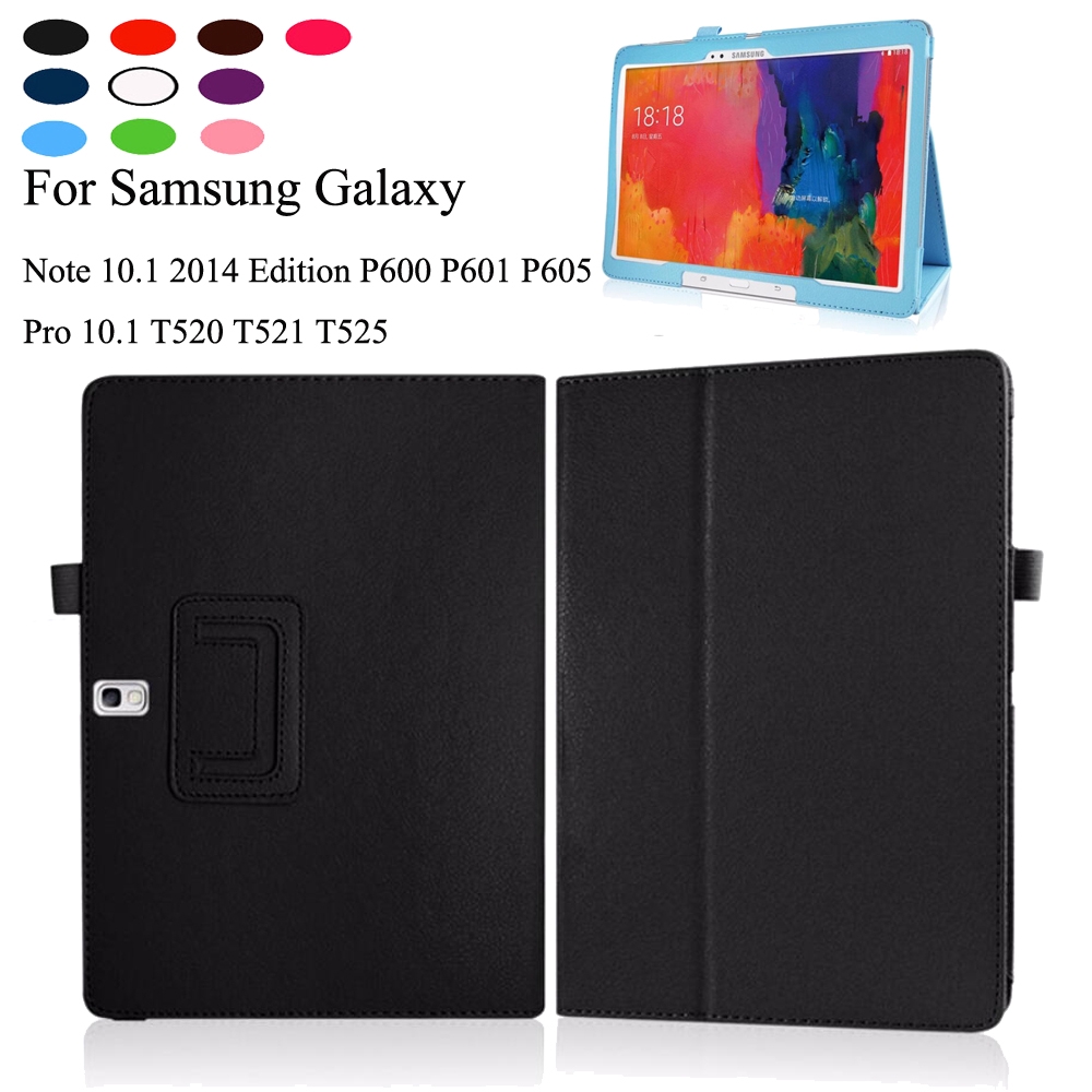 Bao Da Máy Tính Bảng Pu Nắp Lật Thông Minh Cho Samsung Galaxy Note 10.1 2014 Edition P600 P601 / Tab Pro 10.1 T520 Retina Ốp