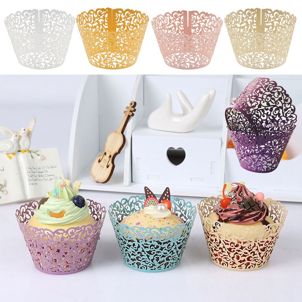 Giấy Gói Bánh Cupcake Họa Tiết Giáng Sinh 5 Màu Dễ Thương