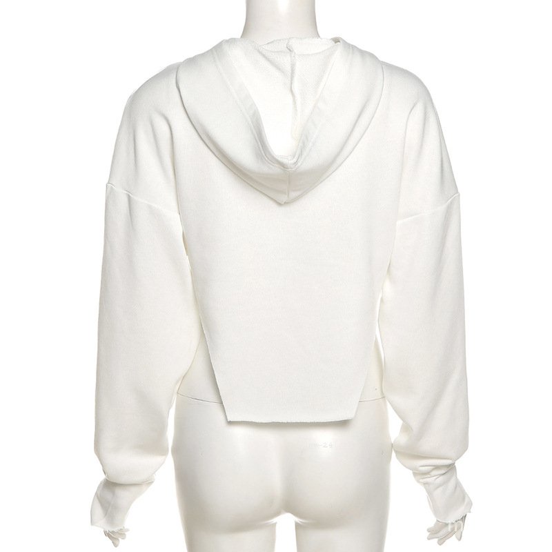 Áo Hoodie Phối Khóa Kéo Thiết Kế Mới Cho Phái Nữ