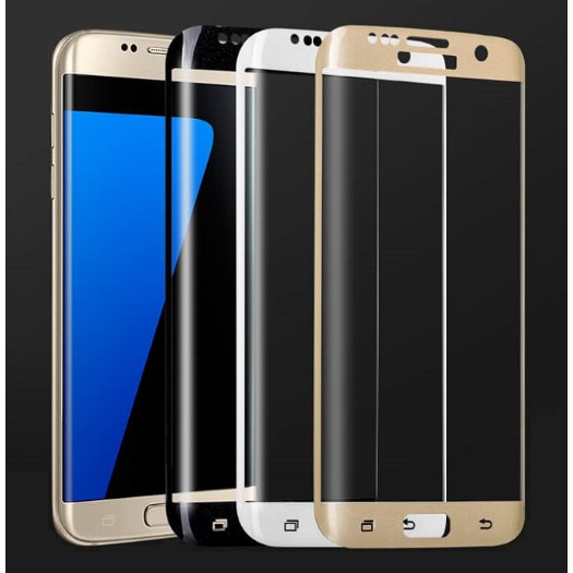 Kính Full Màn 4D cho Samsung S7 Edge Tặng ốp dẻo Silicon