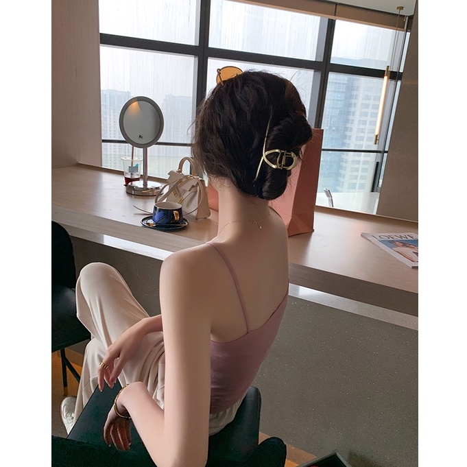 Cocory vn Áo Croptop Hai Dây Có Mút Đệm Ngực 5 Màu Thời Trang Mùa Hè Quyến Rũ Dành Cho Nữ