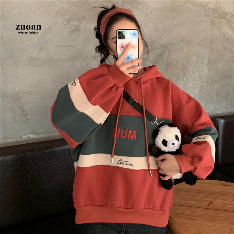 Áo hoodie SUXI tay dài dễ phối đồ thời trang cho nữ