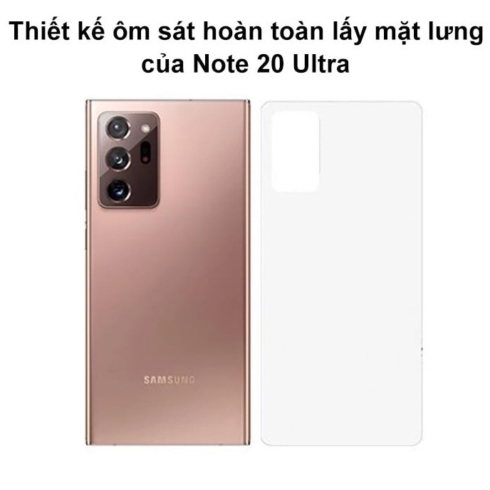 Dán PPF trong suốt chống trầy mặt lưng cho Samsung Note 20 Ultra