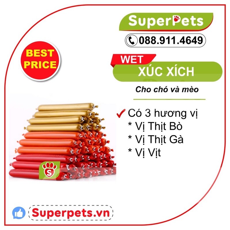 Combo 30 xúc xích siêu thơm ngon cho Chó mèo