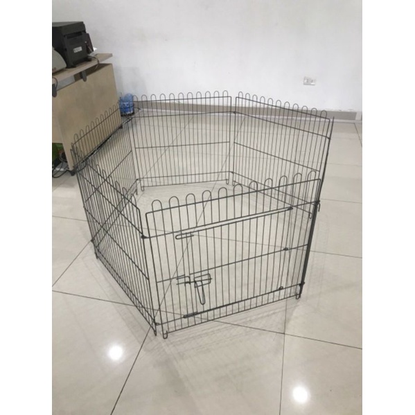 Lồng chó quây sắt sơn tĩnh điện 6 cánh siêu dày vân đá giá rẻ