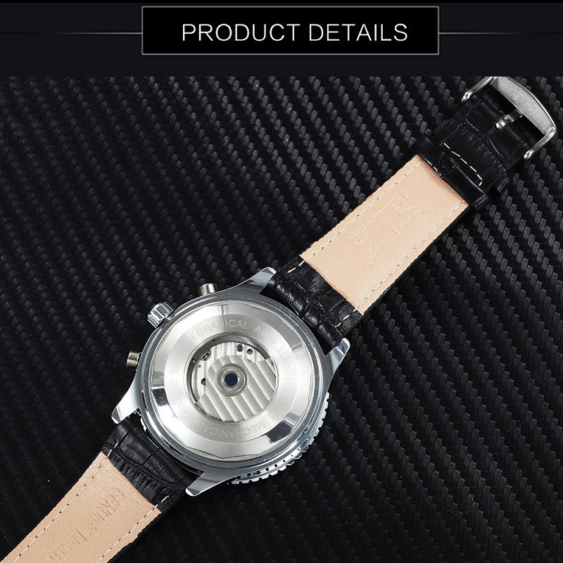 Đồng hồ đeo tay máy cơ tự động hiển thị ngày tháng tuần thương hiệu JARAGAR dành cho nam giới