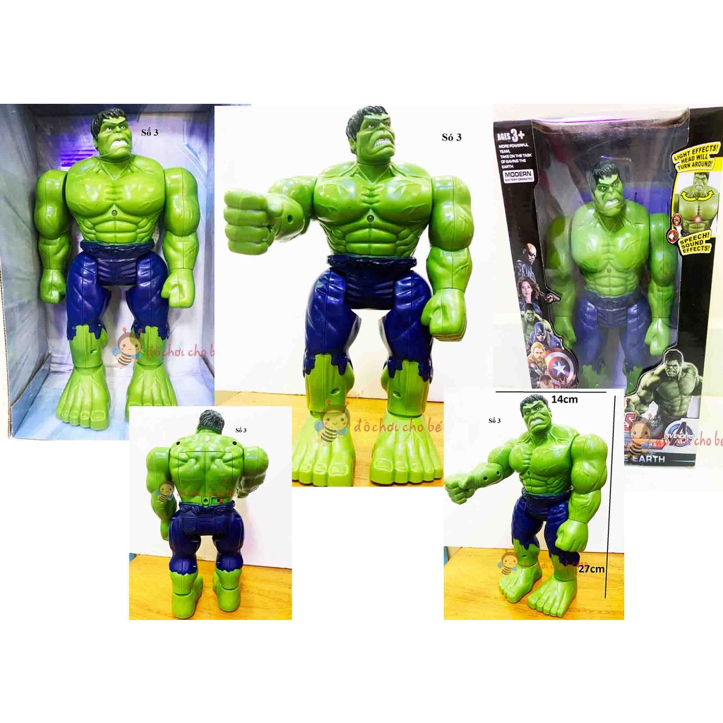 Đồ Chơi Mô Hình Siêu Anh Hùng Marvel Người Khổng Lồ Xanh Hulk Cao 25cm