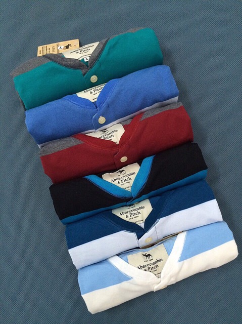 [5 màu] Áo thun nam cổ trụ ABER phối sọc thời trang -  MỐT - phong cách | BigBuy360 - bigbuy360.vn