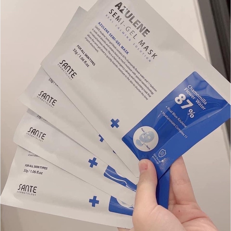 Mặt Nạ Tế Bào Gốc Sante Soother Mask Phục Hồi Da Yếu  - Sante Azulene Semi-Gel Mask