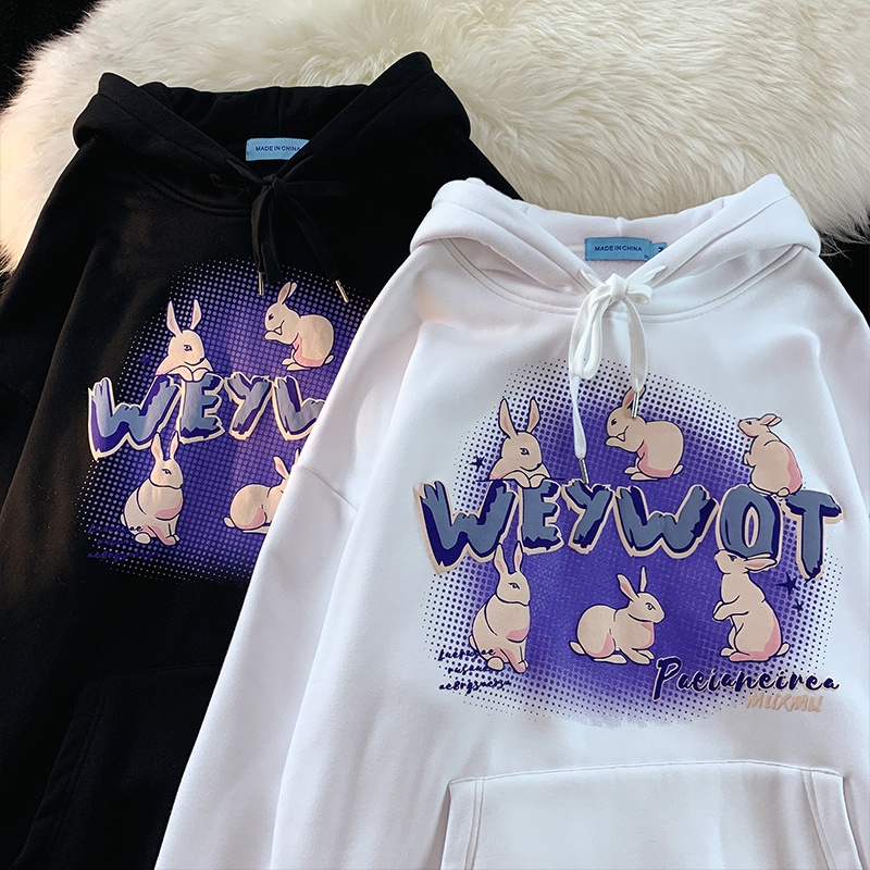 Áo Hoodie Tay Dài In Chữ Phong Cách Retro Thời Trang Cho Nữ