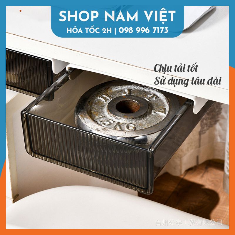 Ngăn Kéo Dưới Bàn Làm Việc Trong Suốt - Hộp Nhựa Để Đồ Dán Dưới Bàn