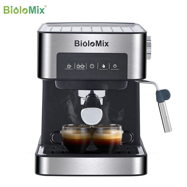 Máy pha cà phê Espresso CM6863, 850W. Thương hiệu cao cấp đăng ký tại USA (Mỹ) BioloMix - CHÍNH HÃNG BẢO HÀNH 1 NĂM