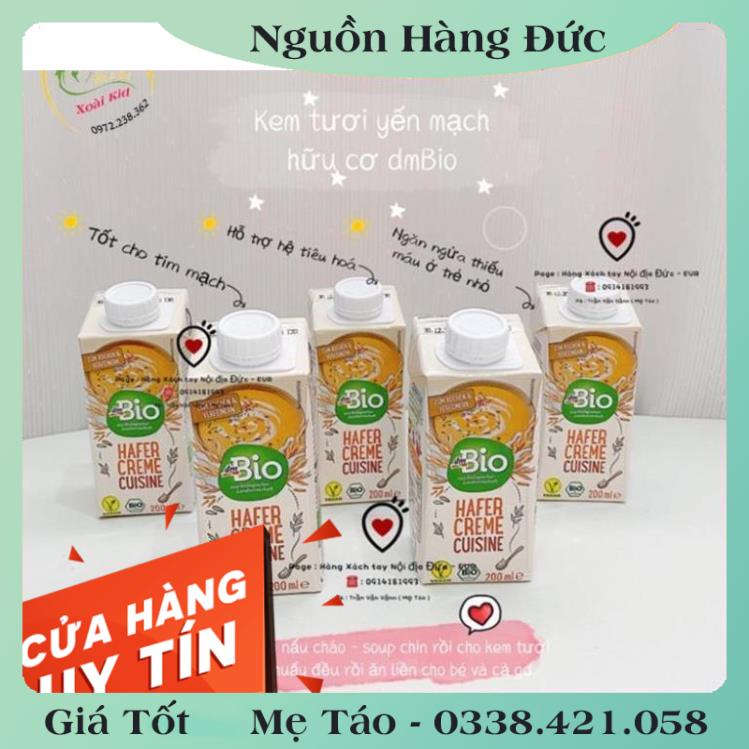 [auth] Kem tươi yến mạch hữu cơ DM Bio 200ml nội địa Đức [Hot]