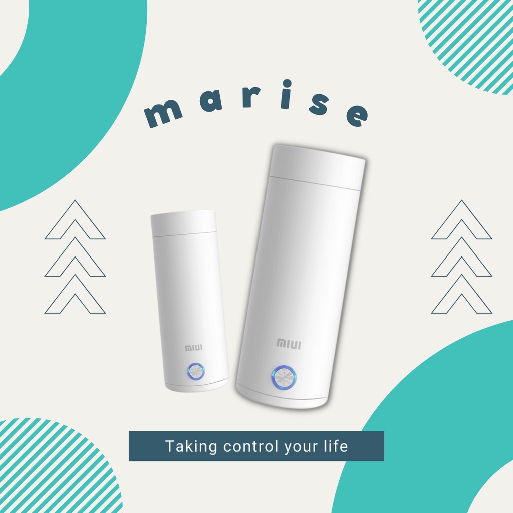 Ấm đun nước bằng điện mini XIAOMI cao cấp kiêm bình giữ nhiệt cầm tay, Ấm siêu tốc mini du lịch ấm đun nước mini du lịch