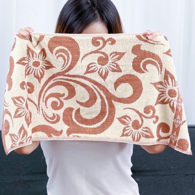 Khăn Gội Đầu, Quấn Tóc KIBA SZ 34x75cm Chất Cotton Dày Dặn, Thấm Hút Tốt, Êm, Mềm, Hoa Văn Ngẫu Nhiên