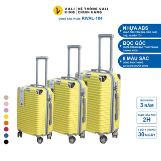 [2022] Vali du lịch RIVAL-104 nhựa ABS bọc góc chống va đập chống trầy xước chính hãng bảo hành 5 năm - VALIKING