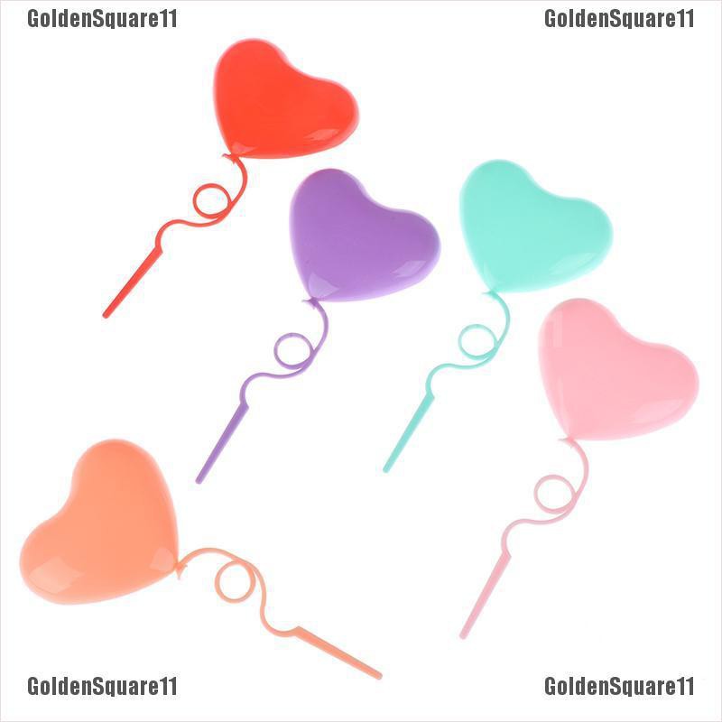 Set 4 Que TắM HìNh TráI Tim ĐíNh Bong BóNg Dễ Thương Trang Trí BáNh