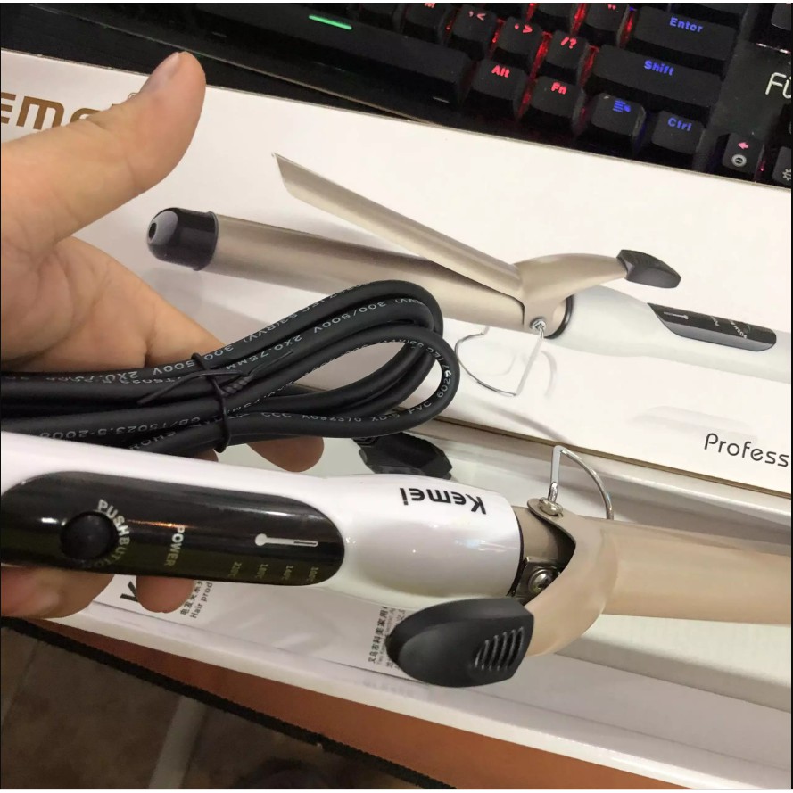 Máy Uốn Làm Xoăn Tóc Kemei 1001a, 4 Mức Chỉnh Nhiệt, Chất Liệu Cao Cấp Không Gây Hư Tổn Cho Tóc - Bảo Hành 12 Tháng