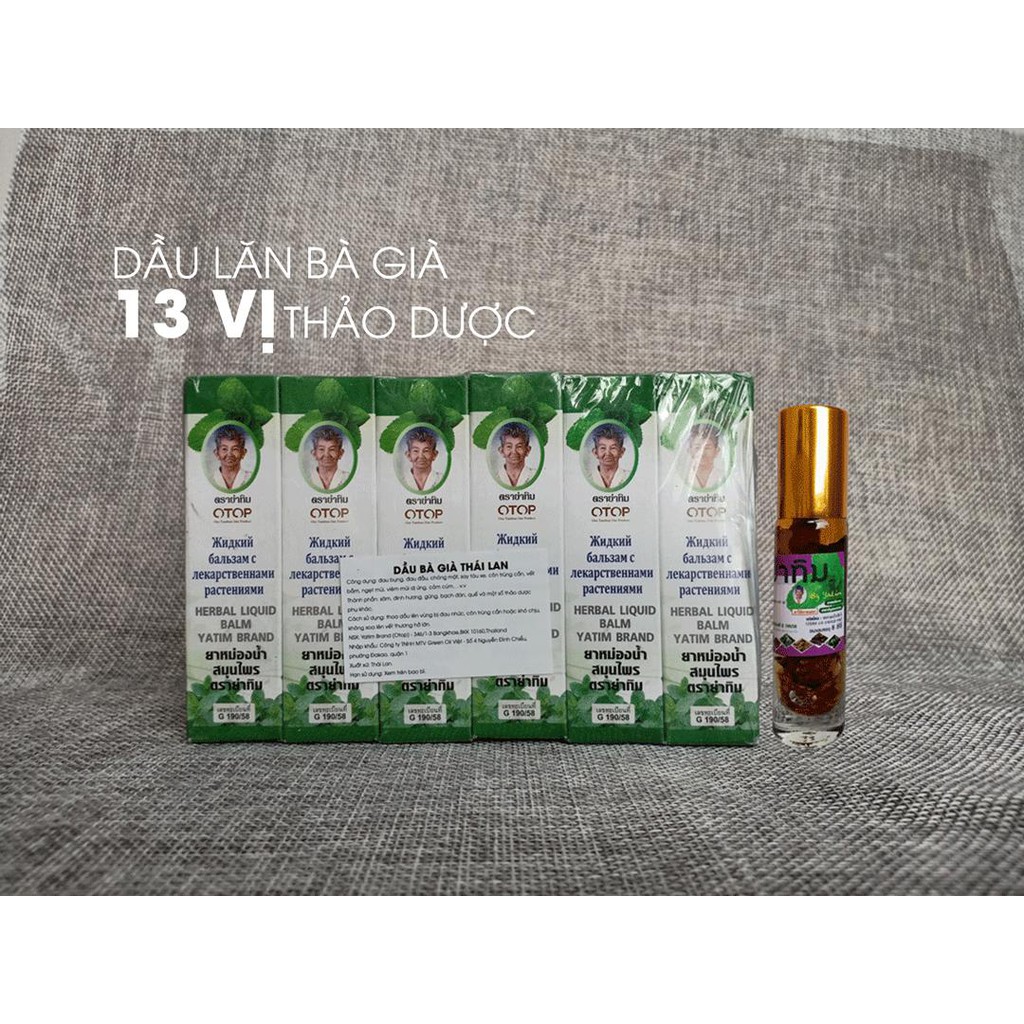 Dầu 13 Vị Thảo Dược Bà Gìa Thái Lan Cam Kết Chính Hãng Bao Đổi Trả