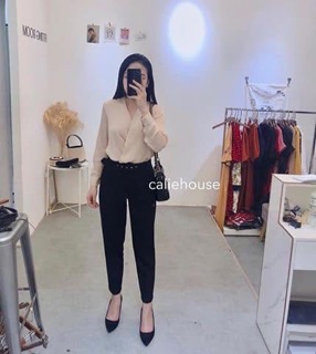 Áo lụa cổ V