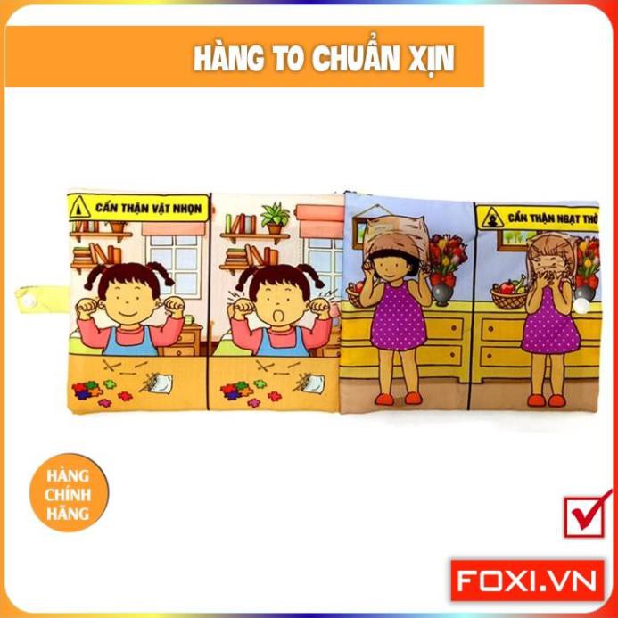 Sách vải cơ bản dành cho Bé sơ sinh 16 chủ đề số đếm-cuộc sống-tự nhiên-cảnh báo nguy hiểm