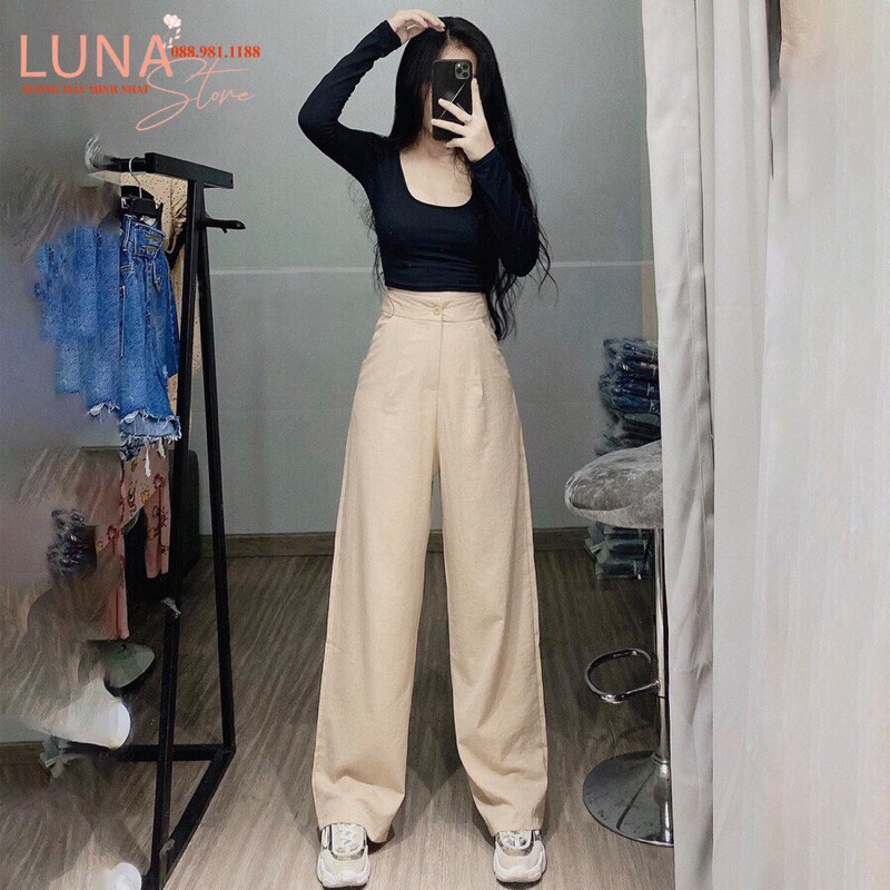SALE SỐCQuần đũi dáng dài cạp cao khuy trước- chun sauKèm ảnh thật