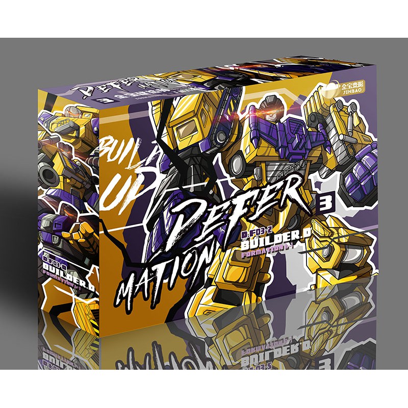 Mô hình JinBao Oversized KO Generation Toys Devastator Yellow Version + Upgrade Kit