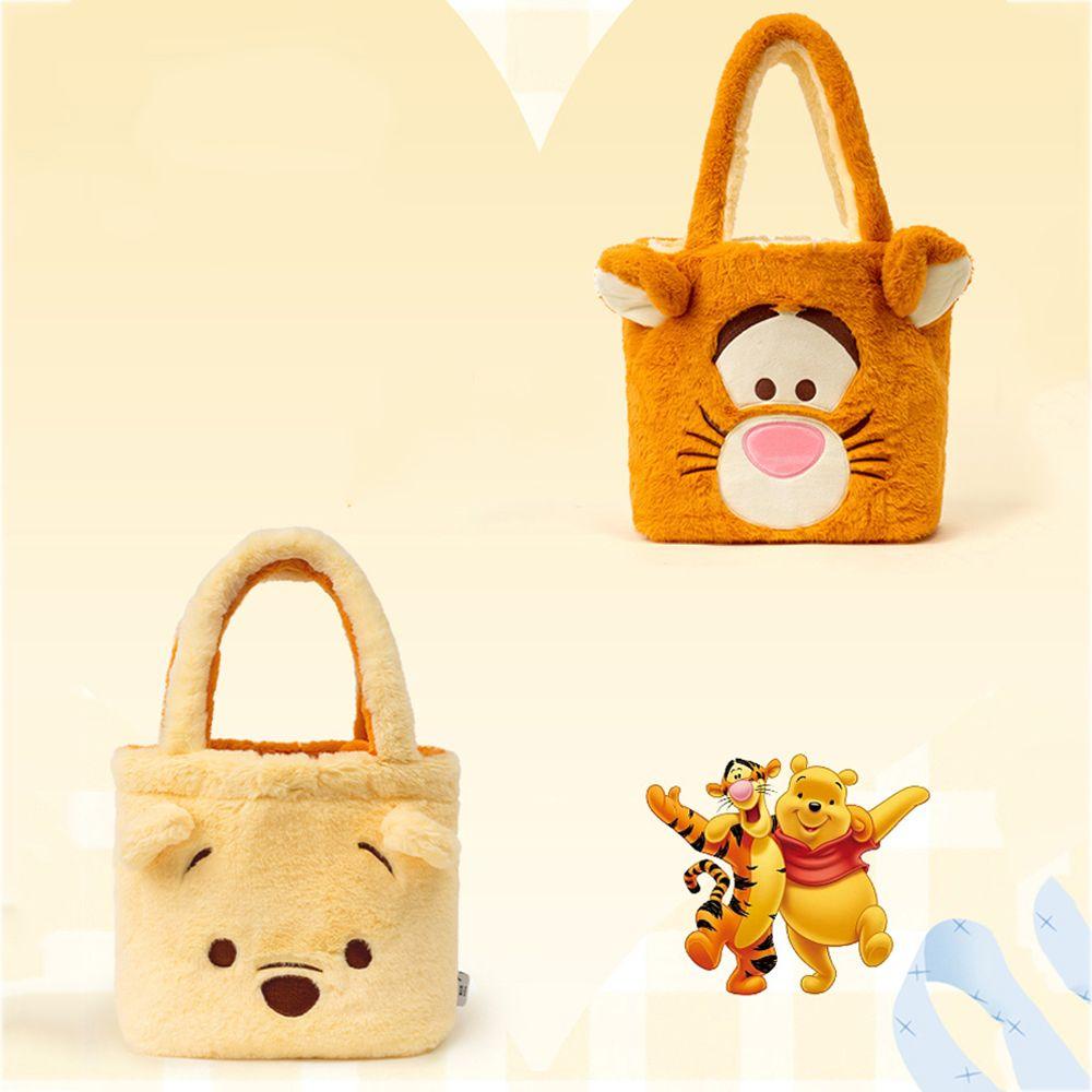 Túi Xách Nữ Hai Mặt In Hình Gấu Winnie Dễ Thương