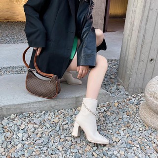 💖FULLBOX BOOT💖 Bốt ngắn cổ 7 phân quai xích thời trang