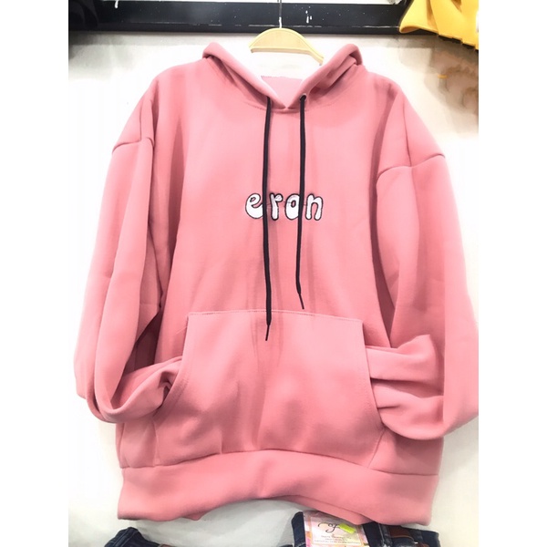 Áo hoodie nữ form rộng, áo nỉ có nón thêu chữ nổi vải dày ( hình chụp thật và video) | BigBuy360 - bigbuy360.vn
