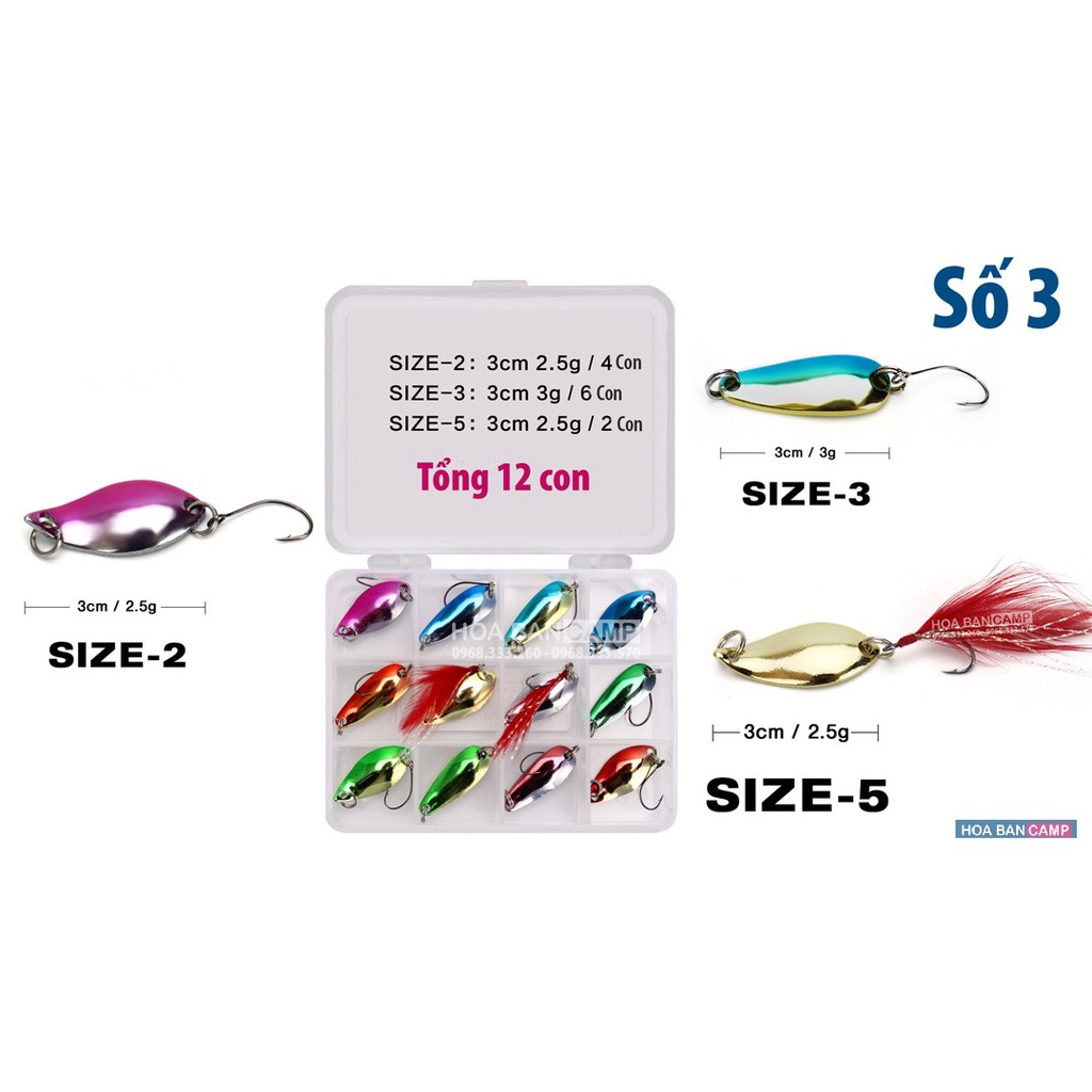 Hộp Mồi Thìa | 12 Con