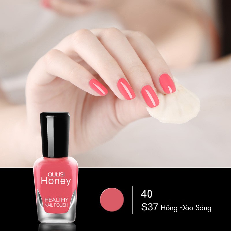 Sơn Móng Tay Cao Cấp HONEY (Sơn Dạng Lột) - Màu Hồng Đào Sáng S37