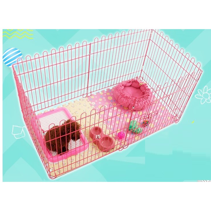 HCM-Quây chó sơn tính điện - Hàng rào 6 tấm 60x63 - cũi chó hanpet 501