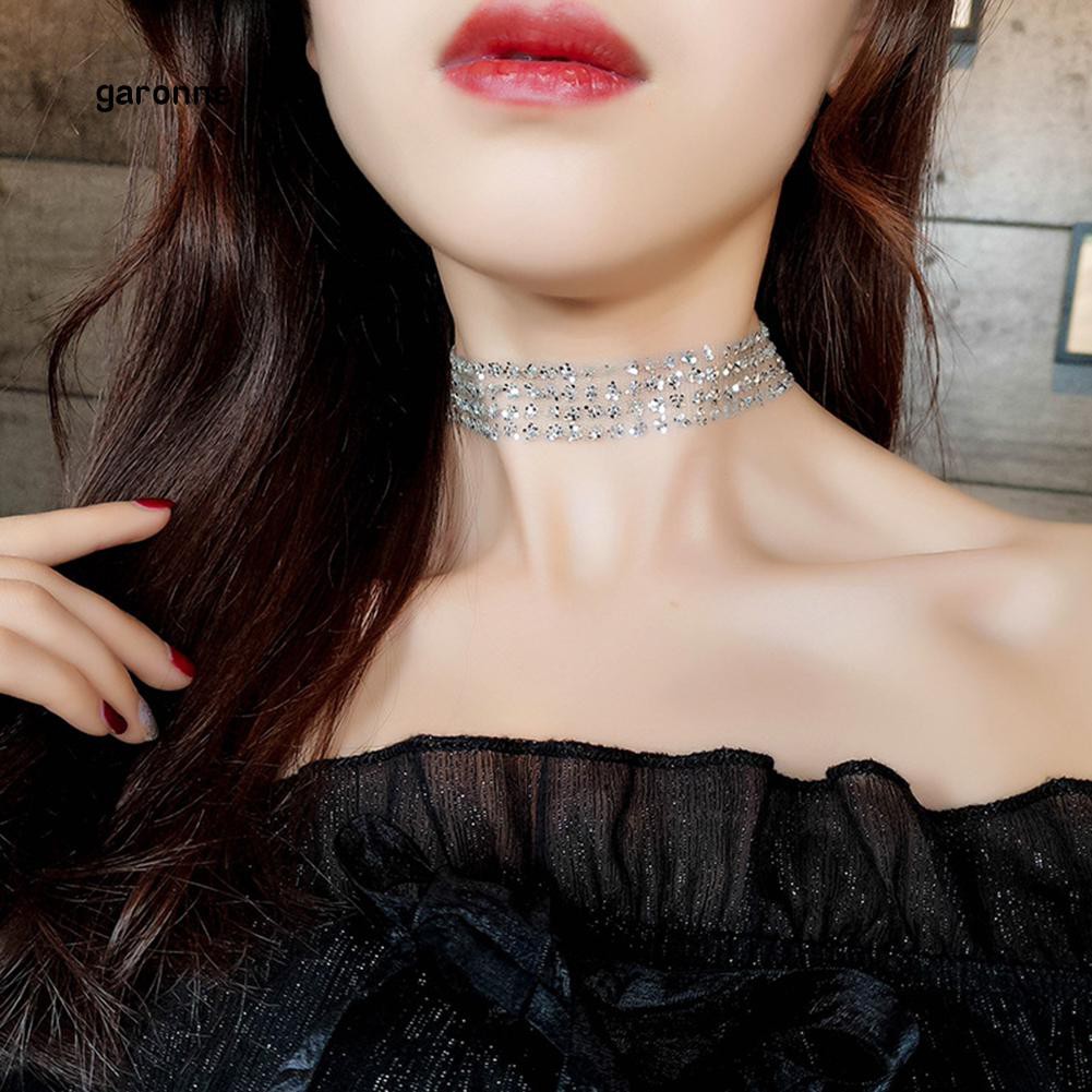 Dây Chuyền Kim Loại Đính Đá Thời Trang Cho Nữ