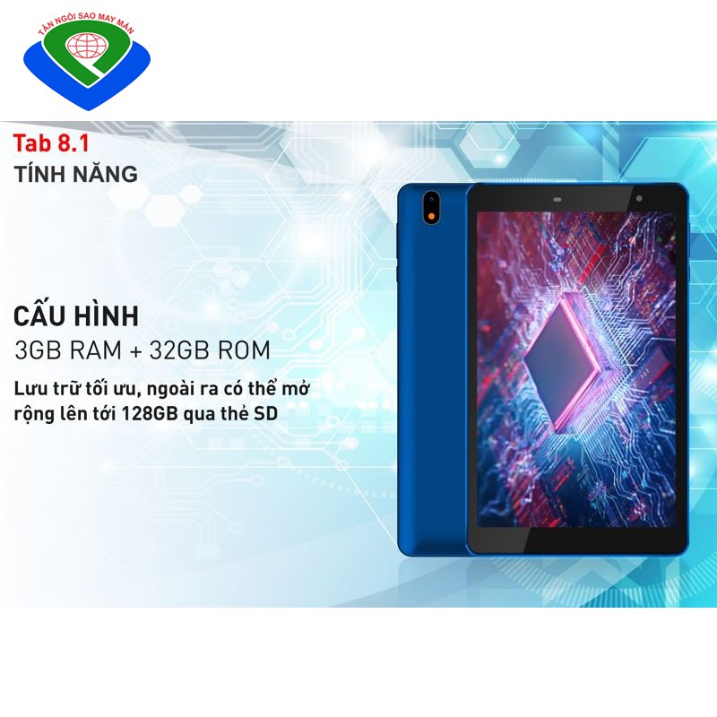 [Mã BMBAU300 giảm 7% tối đa 300K đơn 499K] Máy tính bảng Masstel Tab 8.1 - Hàng chính hãng, Nguyên Seal, Full Box