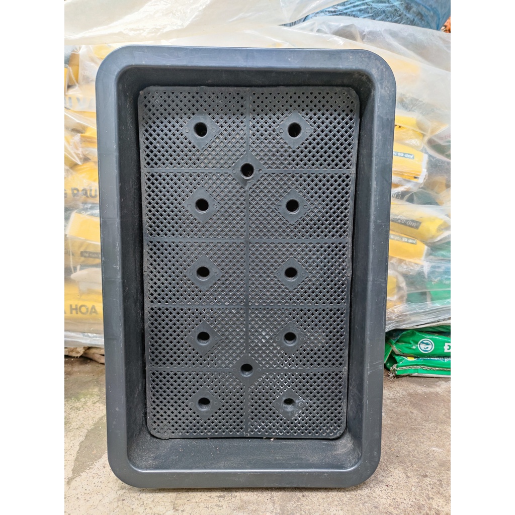 Khay Chậu Nhựa Trồng Rau Thông Minh, Trồng Hoa, Hình Chữ Nhật  65x42x16.5cm
