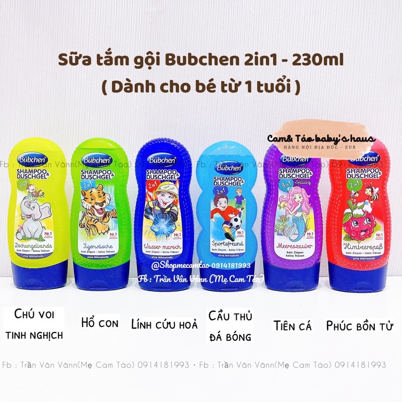 SỮA TẮM GỘI BUBCHEN 2IN1 ĐỨC - 230ml