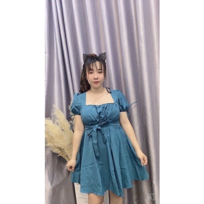 Đầm Cổ U Nơ Lưng Bigsize 55kg Đến 100kg (L/XL/XXL)