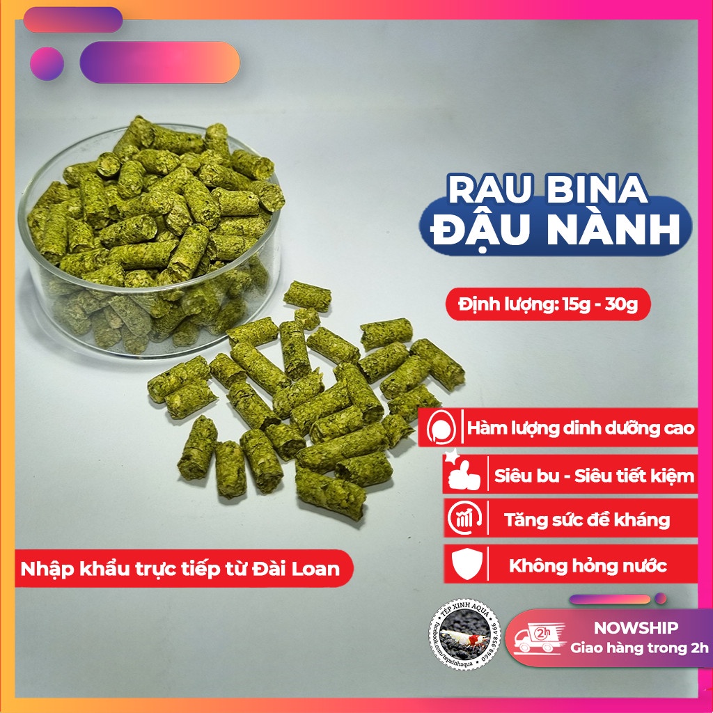 Thức ăn Tép cảnh - Rau Bina Đậu nành  -