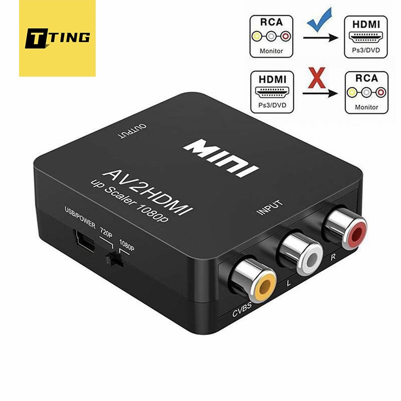 Bộ Chuyển Đổi HDMI 1080P Mini RCA CVBS AV Sang HDMI AV2HDMI Cổng USB
