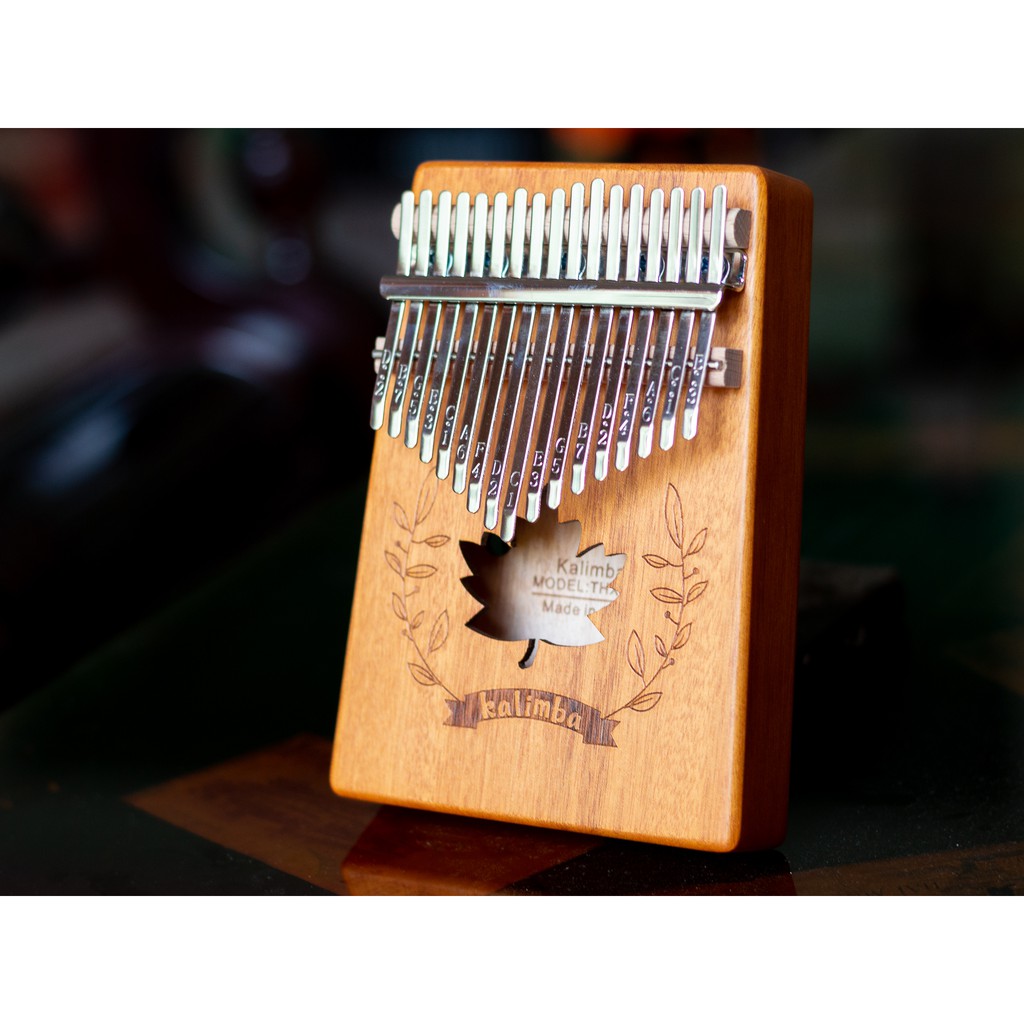 [ĐÀN KALIMBA CHẤT LƯỢNG - GIÁ SINH VIÊN]  Kalimba KINGSWAN LÁ PHONG gỗ ACACIA 17 phím khắc nốt sẵn BẢO HÀNH 1 NĂM