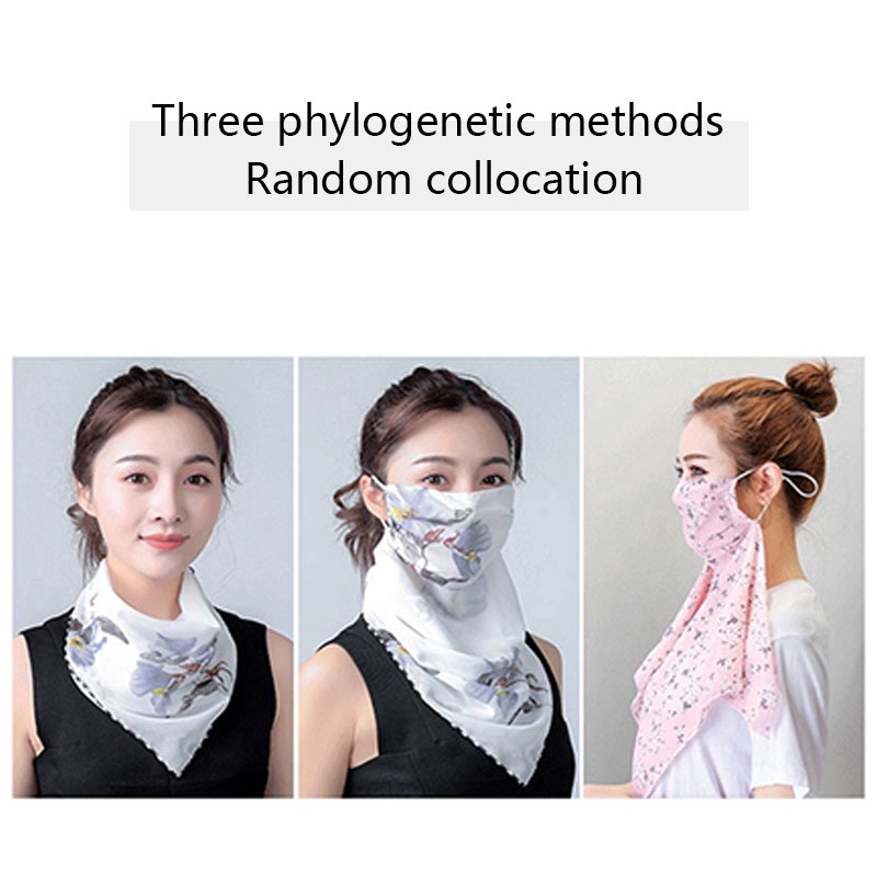 (Hàng Mới Về) Khẩu Trang Chiffon Chống Nắng Đa Năng Tiện Dụng Khi Đi Xe Đạp | BigBuy360 - bigbuy360.vn