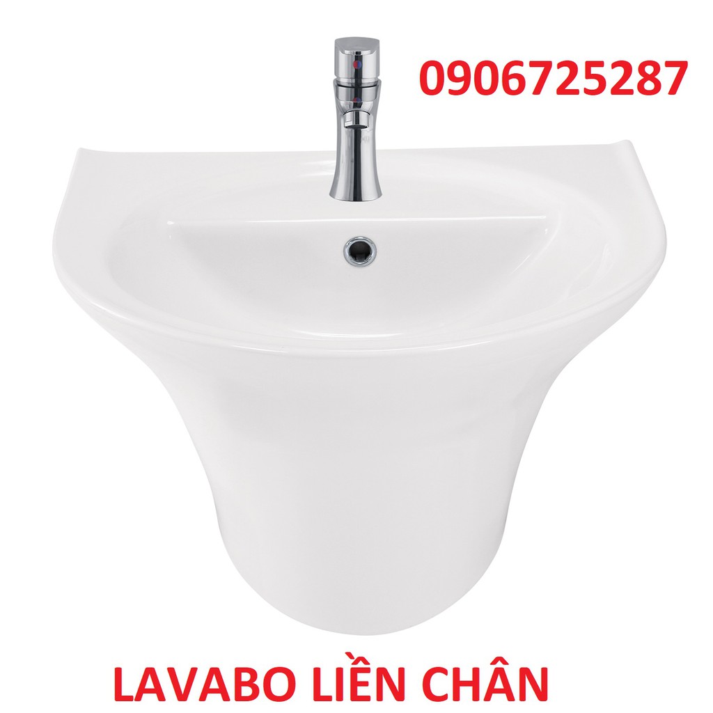 LAVABO CHÂN LIỀN TREO TƯỜNG CAO CẤP (chưa vòi, xả)