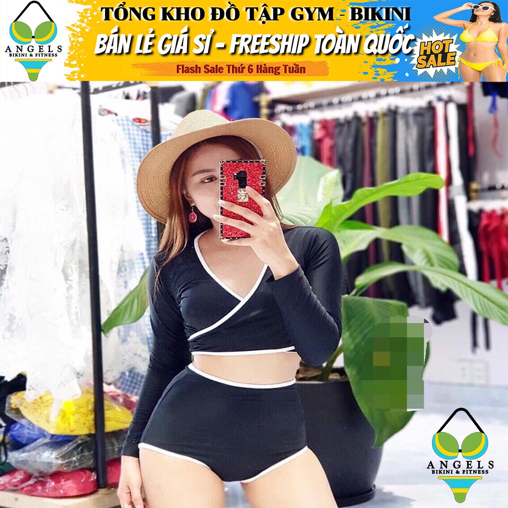 Bikini Bộ Đồ Bơi Hai Mảnh Dài Tay Freesize BHV014 [ Giá Sỉ ] | BigBuy360 - bigbuy360.vn