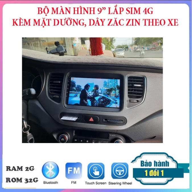 Bộ màn hình lắp sim 4G cho xe KIA RONDO,RAM 2G,ROM 32G-camera hành trình nào tốt cho ô tô,giá đầu dvd cho ô tô