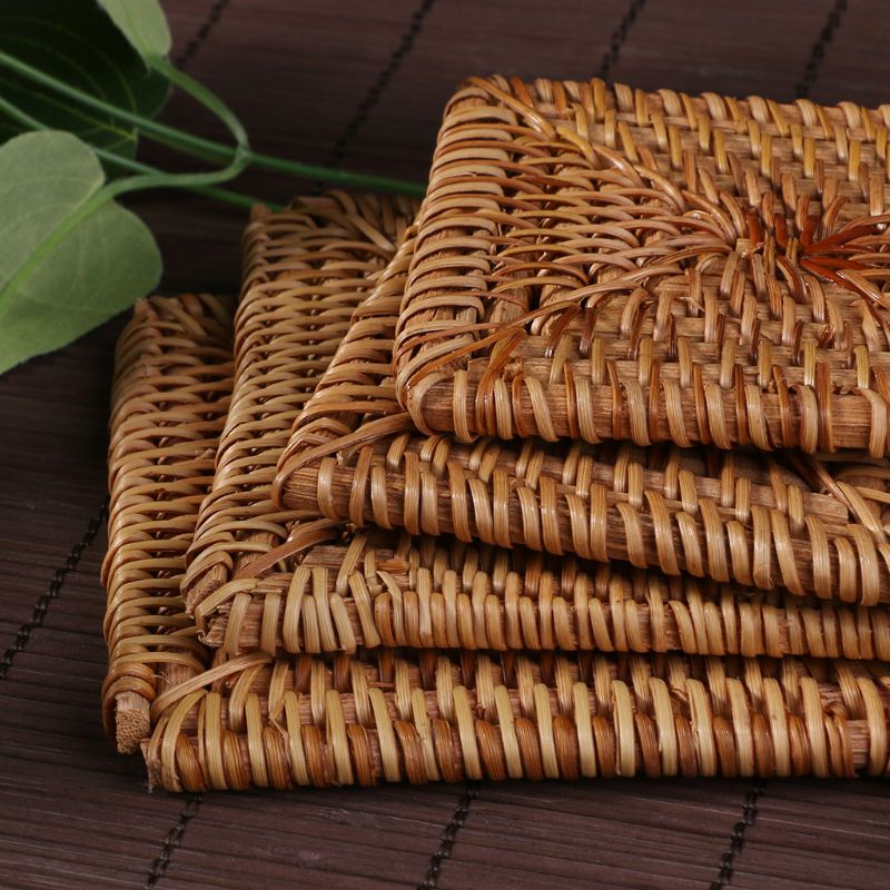 Tấm Lót Ly Bằng Mây Đan Thủ Công Độc Đáo